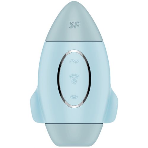 Вакуумно-волновой стимулятор клитора с вибрацией Satisfyer Mission Control голубой