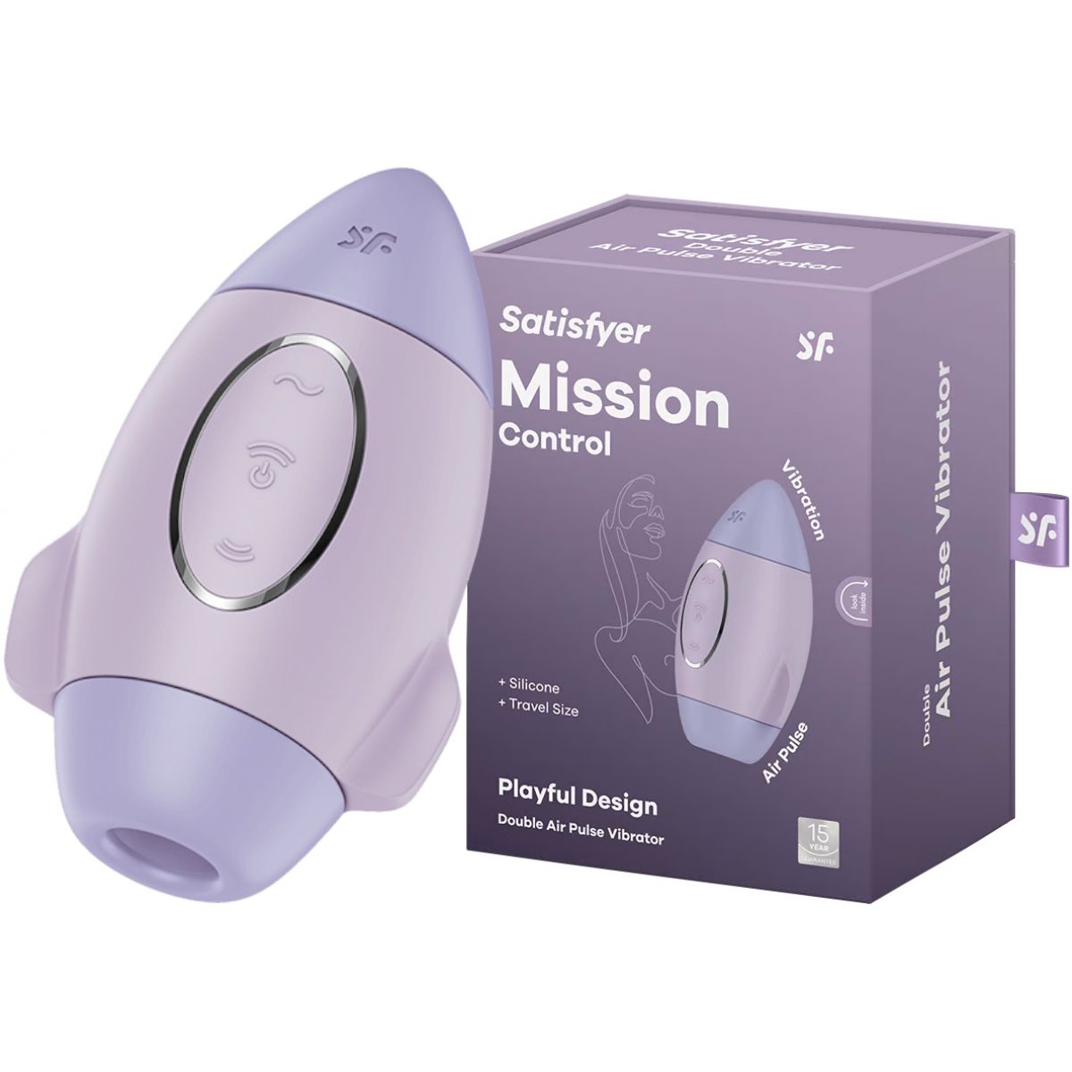 Вакуумно-волновой стимулятор клитора с вибрацией Satisfyer Mission Control фиолетовый