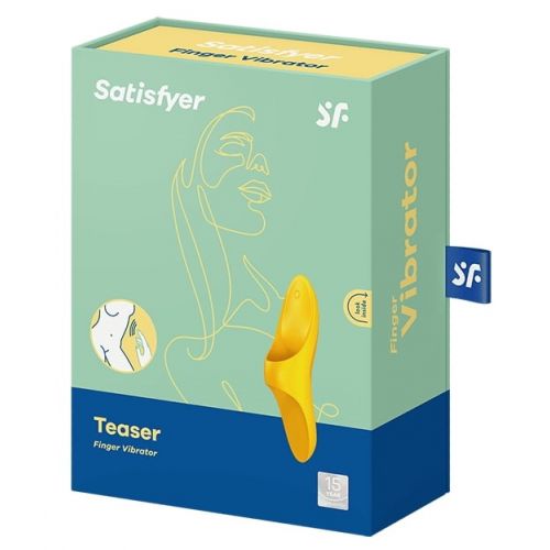 Клиторальный вибромассажер на палец Satisfyer Teaser желтый