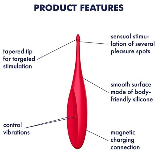 Точечный вибростимулятор Satisfyer Twirling Fun ярко-красный