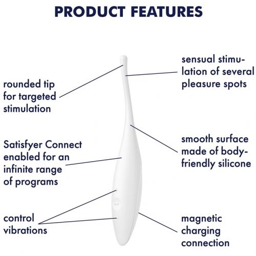Точечный смарт-стимулятор с вибрацией Satisfyer Twirling Joy белый