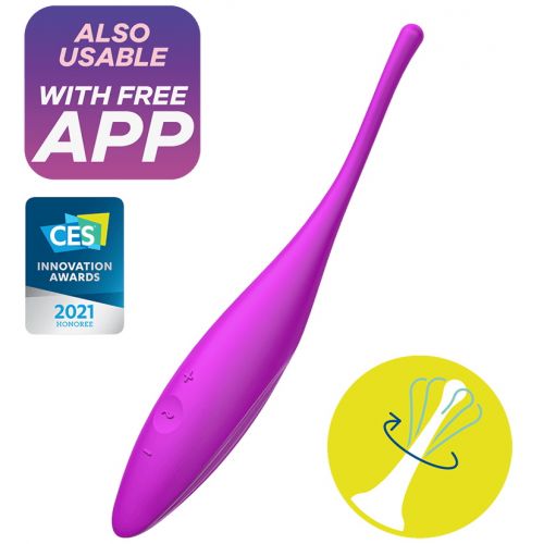 Точечный смарт-стимулятор с вибрацией Satisfyer Twirling Joy фиолетовый