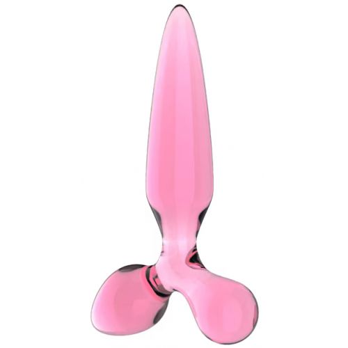 Стеклянный стимулятор 3 в 1 Satisfyer Triple Crystal 2 розовый 22 см