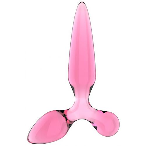 Стеклянный стимулятор 3 в 1 Satisfyer Triple Crystal 2 розовый 22 см
