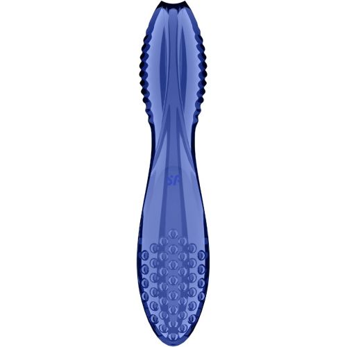 Двусторонний фаллос из стекла Satisfyer Dazzling Crystal 2 синий 20 см