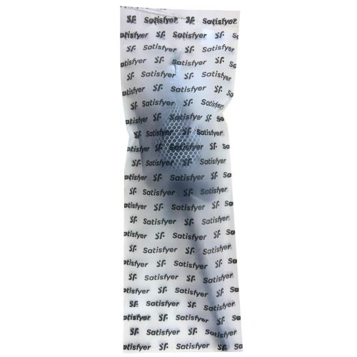 Пушистый черный тиклер с бантиком 21 см