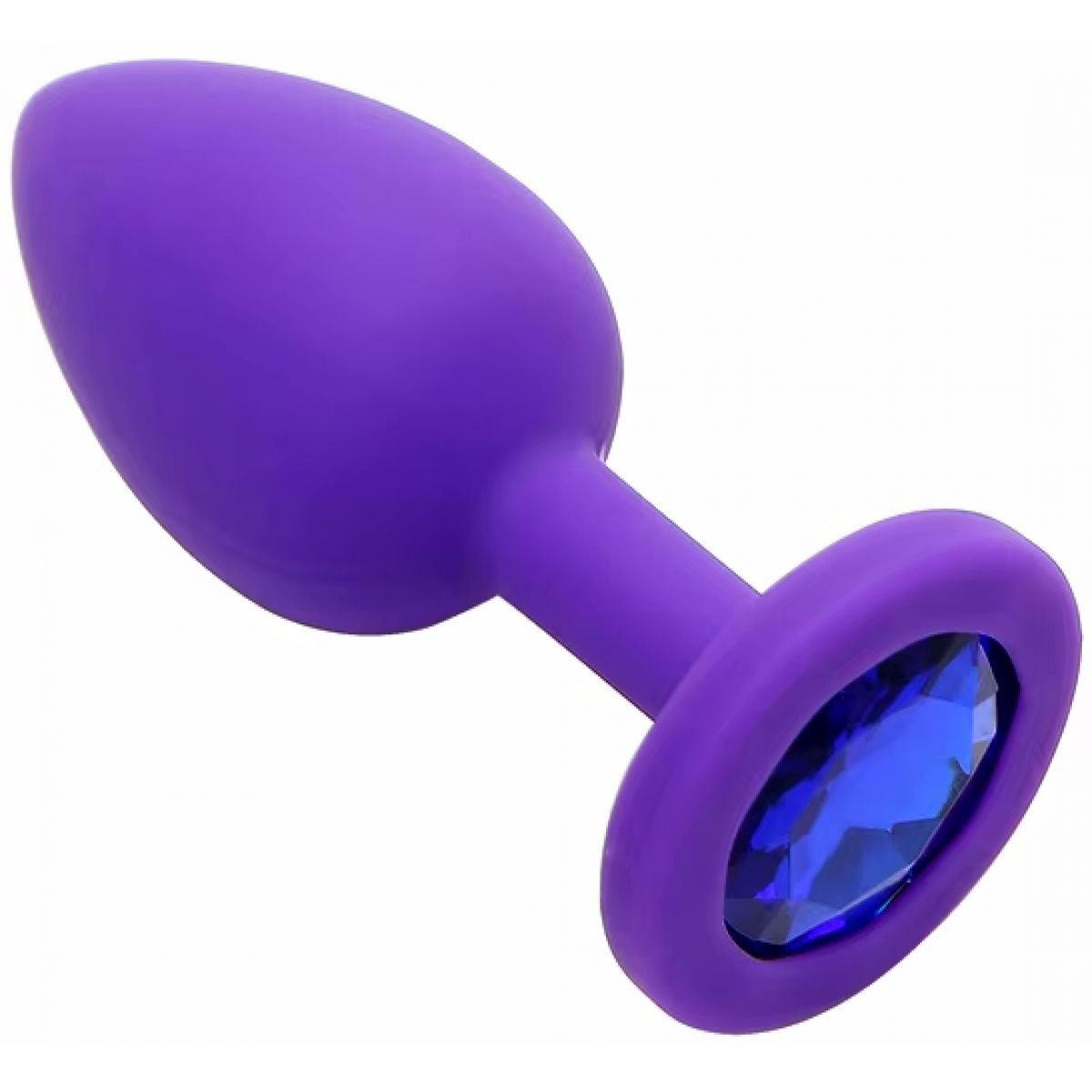 Фиолетовая силиконовая пробка с синим кристаллом S