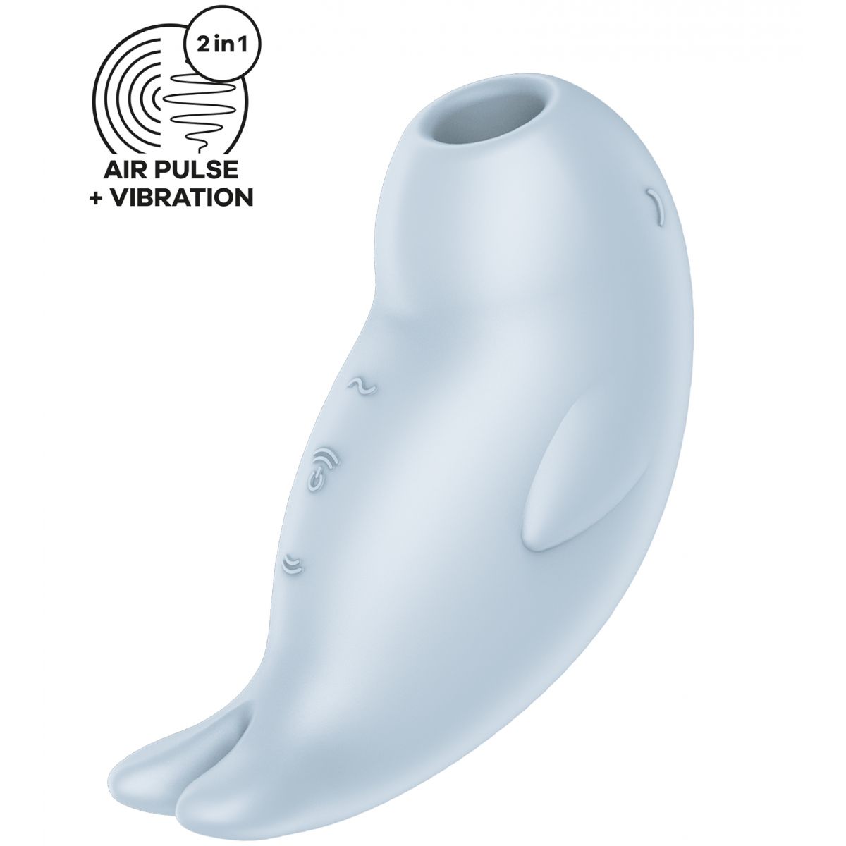 Вакуумно-волновой стимулятор клитора с вибрацией Satisfyer Seal You Soon голубой