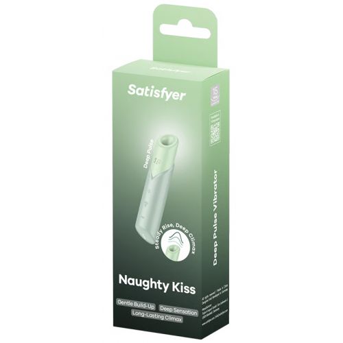 Вакуумно-волновой мини-стимулятор клитора с вибрацией помада Satisfyer Naughty Kiss