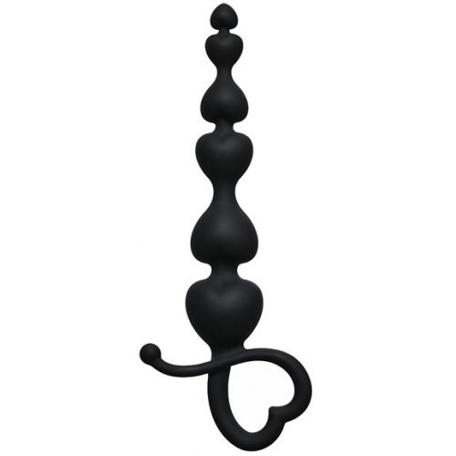 Силиконовая анальная цепочка Begginers Beads Black