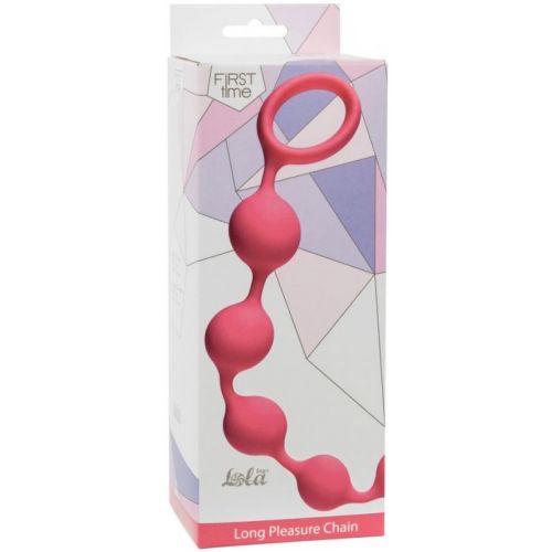 Длинная анальная цепочка Long Pleasure Chain Pink