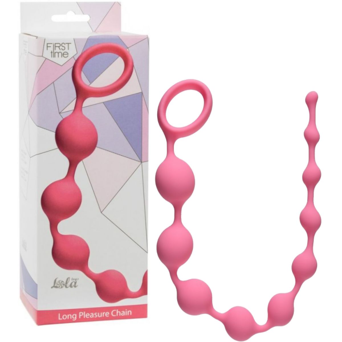 Длинная анальная цепочка Long Pleasure Chain Pink