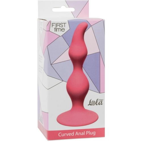 Розовая анальная пробка Сurved Anal Plug