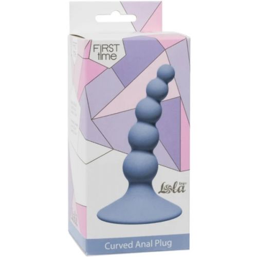 Анальная елочка на присоске First Time Ribbed Plug Blue