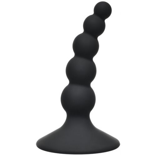 Анальная елочка на присоске First Time Ribbed Plug Black