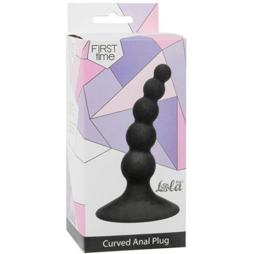 Анальная елочка на присоске First Time Ribbed Plug Black