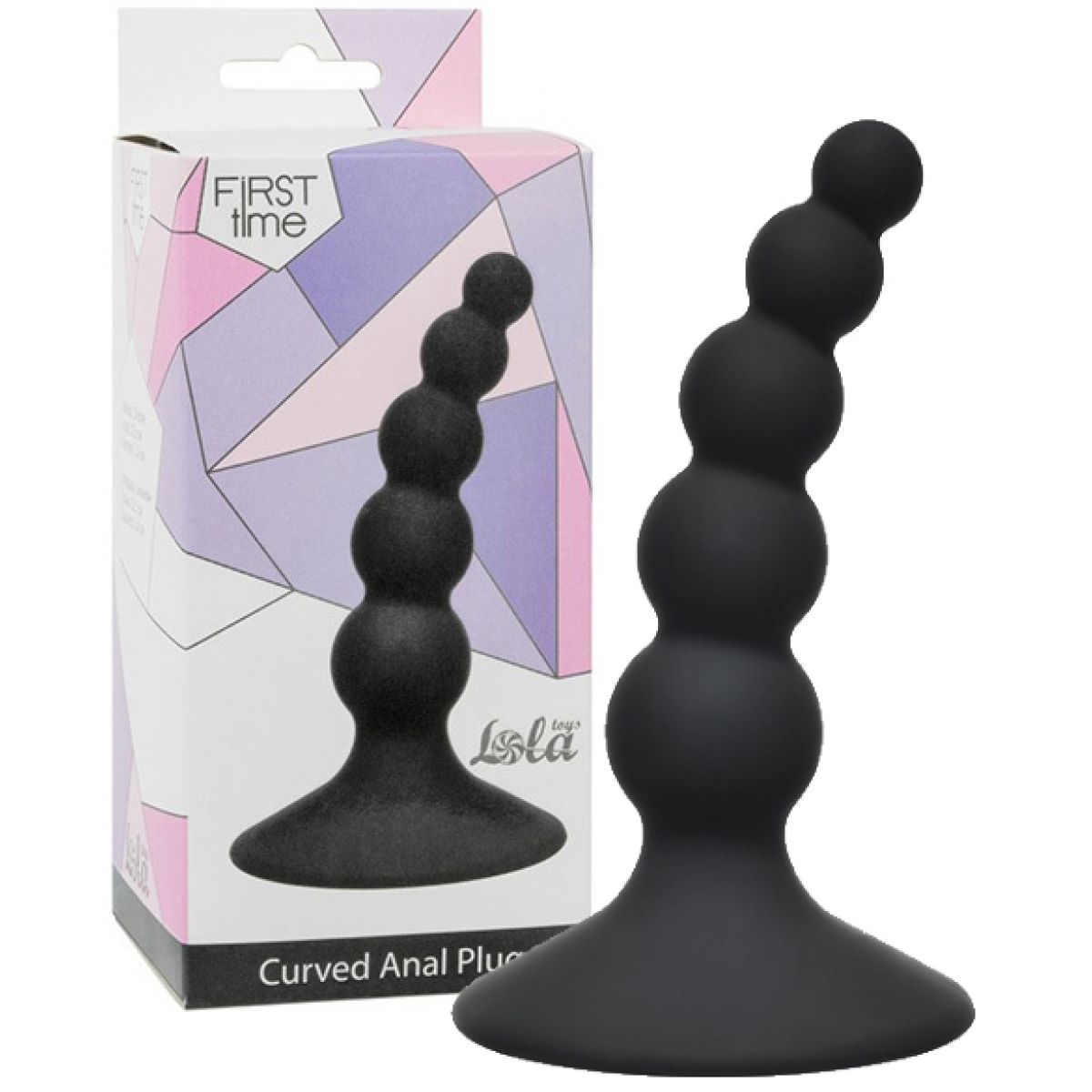 Анальная елочка на присоске First Time Ribbed Plug Black