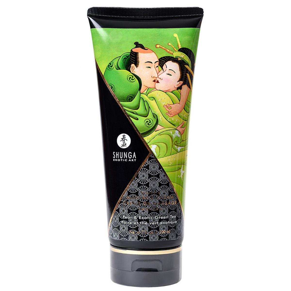 Массажный крем Shunga Pear & Exotic Green Tea со вкусом груши и зеленого чая 200 мл