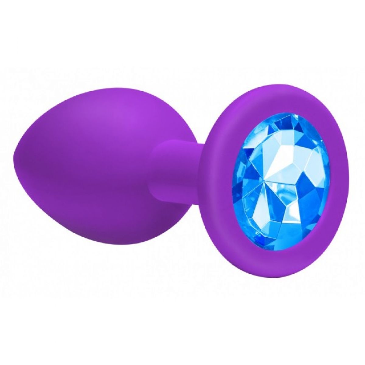 Анальная пробка Emotions Cutie Medium Purple Light Blue Crystal