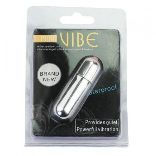 Вибропуля Mini Vibe серебристая с вибрацией