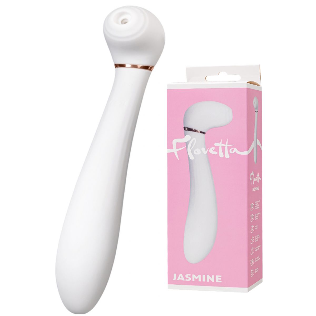 Вибратор с вакуумной стимуляцией Flovetta Jasmine