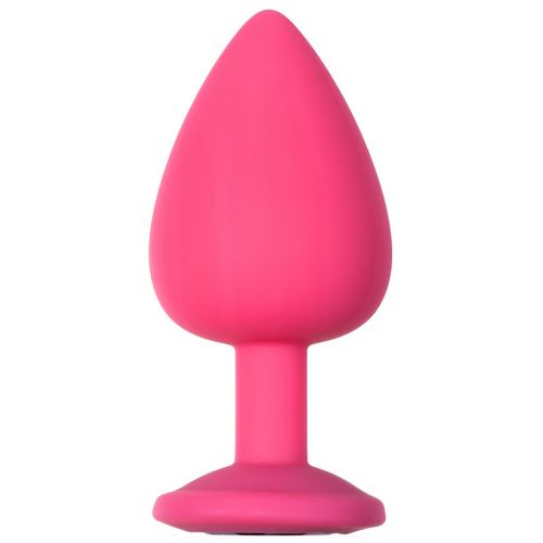 Анальная пробка Emotions Cutie Large Pink Black Crystal 