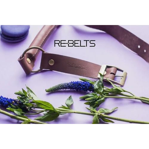 Коричневый кляп-трензель из натуральной кожи Lora Brown