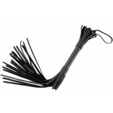 Небольшая черная плеть из натуральной кожи 45 см