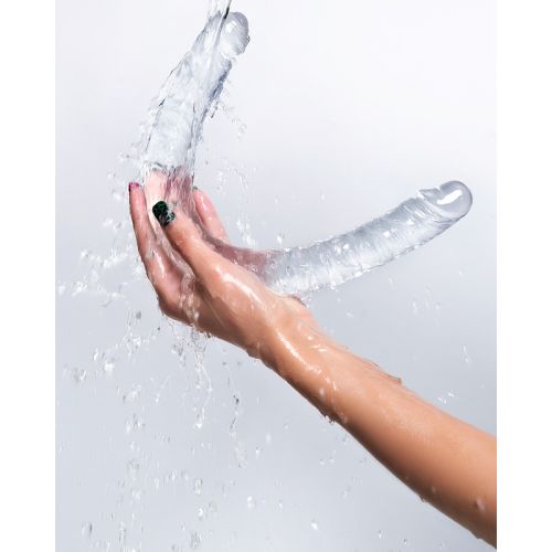 Двухголовый прозрачный фаллоимитатор Toyfa Double Dildo 40 см