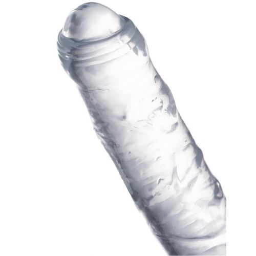 Двухголовый прозрачный фаллоимитатор Toyfa Double Dildo 40 см