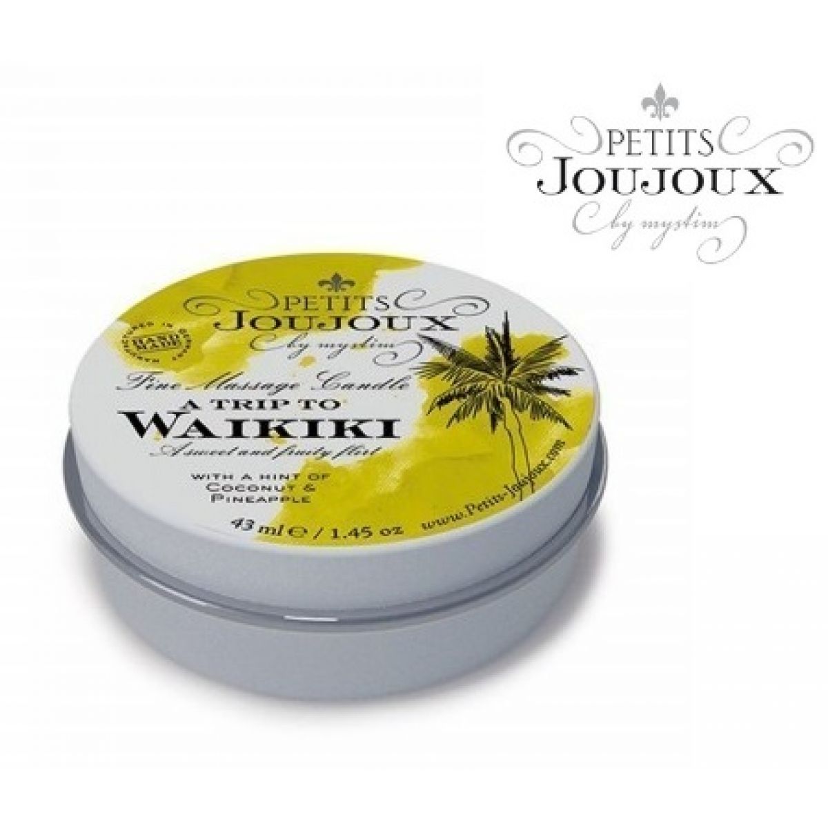 Массажная свеча Petits Joujoux Waikiki Beach Refill ананас и кокос  33 гр