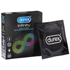Презервативы Durex №3 Infinity гладкие с анестетиком..