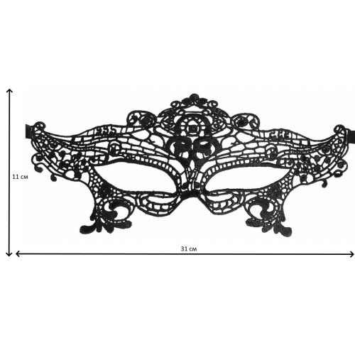 Маска из кружева черная ажурная