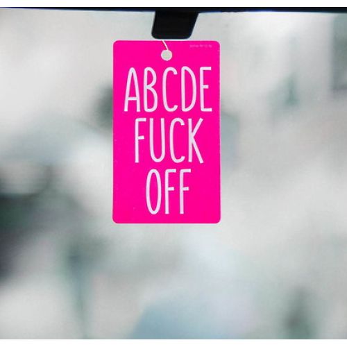 Ароматизатор в авто бумажный ABCDEFUCKOFF, аромат ваниль