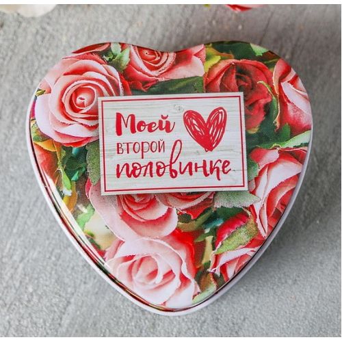 Мыльные лепестки в шкатулке-сердце Моей второй половинке