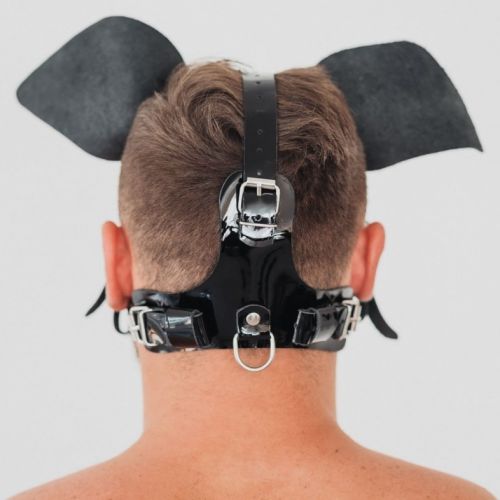 Маска собаки лакированная