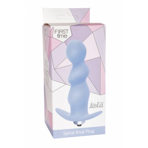 Анальная пробка с вибрацией Spiral Anal Plug Blue