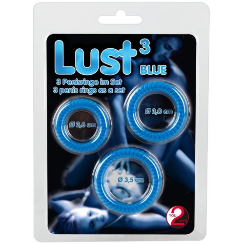 Набор эрекционных колец Lust 3 Blue Orion 