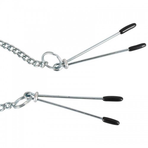 Маска с кляпом и зажимами на соски Mask with Ball Gag Nipple Clamps