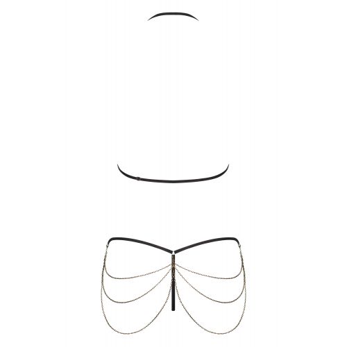 Черный комплект с цепочками Redella S/M