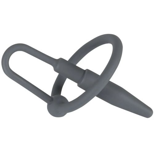 Силиконовый уретральный буж с кольцом под головку Penis Plug