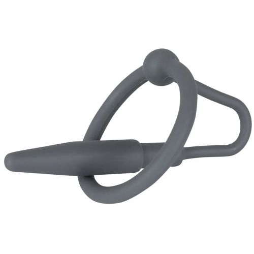 Силиконовый уретральный буж с кольцом под головку Penis Plug