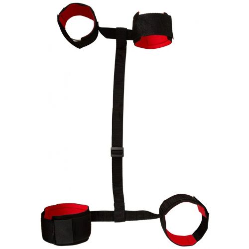 Черно-красный фиксатор для рук и ног Fubfesseln