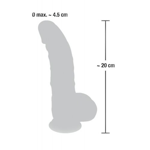 Фаллоимитатор реалистик с загнутой голвкой Medical Silicone Dildo 20 см