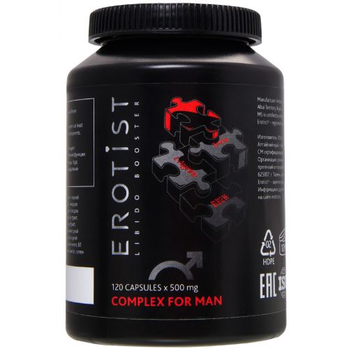 Мужские капсулы для улучшения эректильной функции Erotist Complex For Man 120 шт
