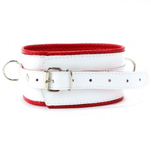 Белый кожаный ошейник медсестрички