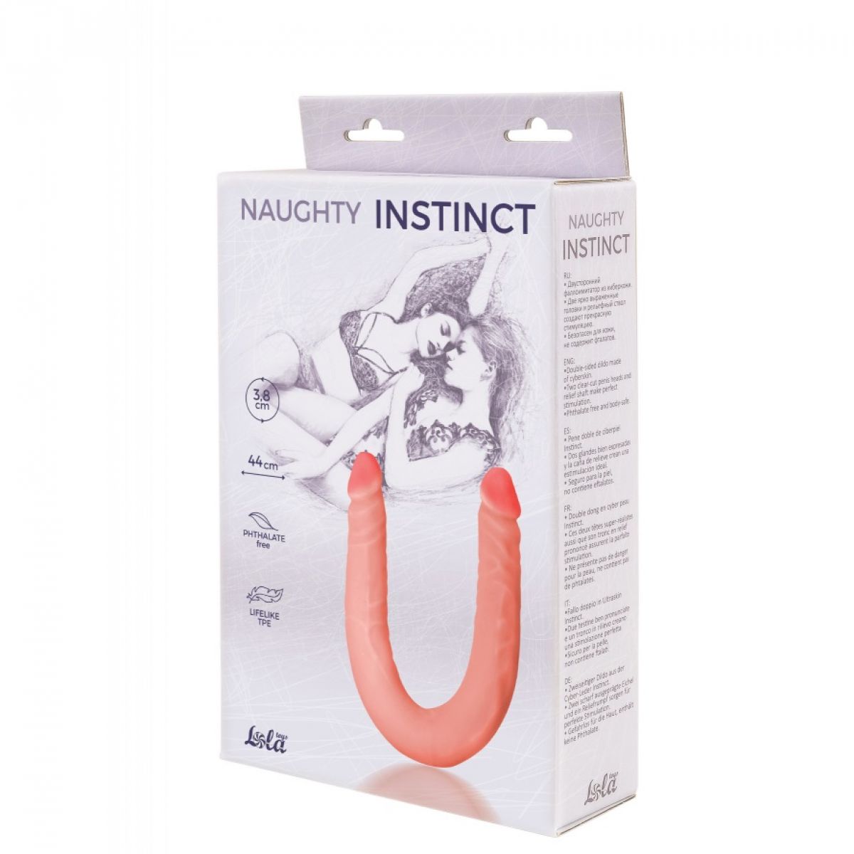 Двусторонний фаллоимитатор Naughty Instinct 