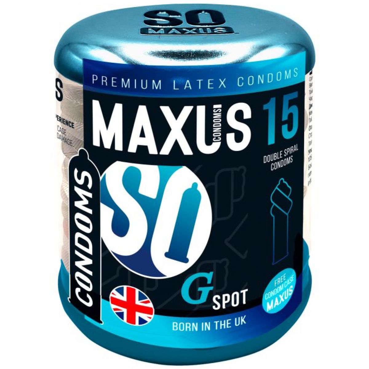 Презервативы Maxus №15 G Spot для стимуляции точки G в металлическом кейсе