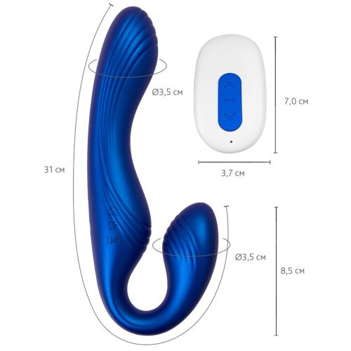 Безремневой смарт-страпон Leroina App Ardee с пультом управления 31 см