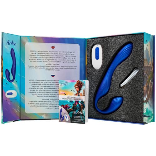 Безремневой смарт-страпон Leroina App Ardee с пультом управления 31 см